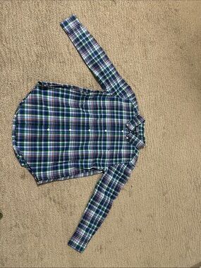 Ralph Lauren Green & Blue Plaid Button-Down Shirt